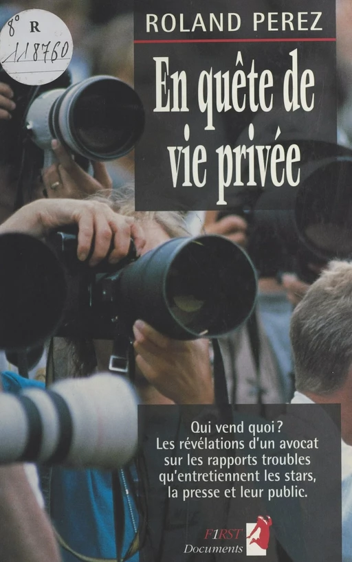 En quête de vie privée - Roland Perez - First (réédition numérique FeniXX)