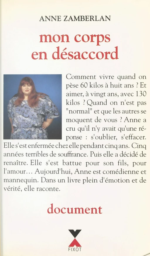 Mon corps en désaccord - Jean-Louis Degaudenzi, Anne Zamberlan - XO éditions (réédition numérique FeniXX)