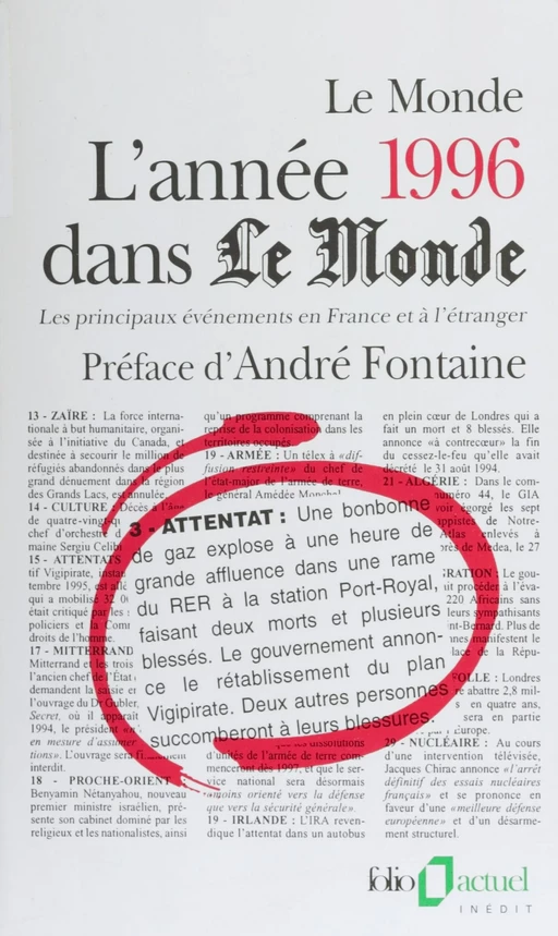 L'année 1996 dans « Le Monde » - Périodique Le Monde - Gallimard (réédition numérique FeniXX)