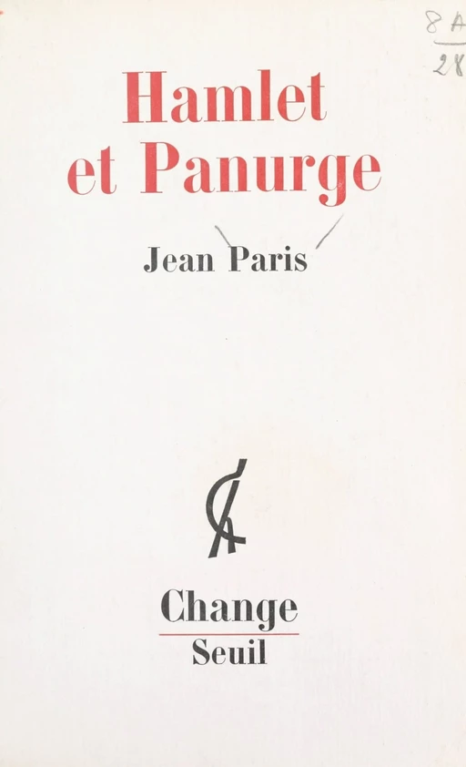 Hamlet et Panurge - Jean Paris - Seuil (réédition numérique FeniXX) 