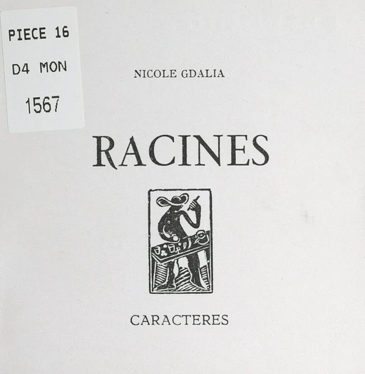 Racines - Nicole Gdalia - Caractères (réédition numérique FeniXX)