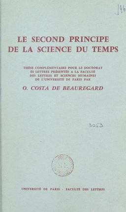 Le second principe de la science du temps