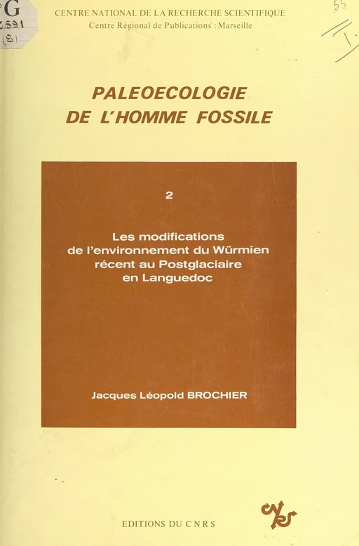 Paléoécologie de l'homme fossile (2) - Jacques Léopold Brochier - CNRS Éditions (réédition numérique FeniXX)