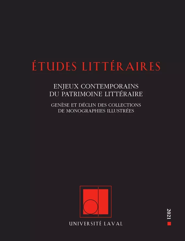 Études littéraires, vol. 50.1, printemps 2021 -  - Département des littératures de l’Université Laval