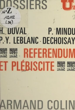 Référendum et plébiscite