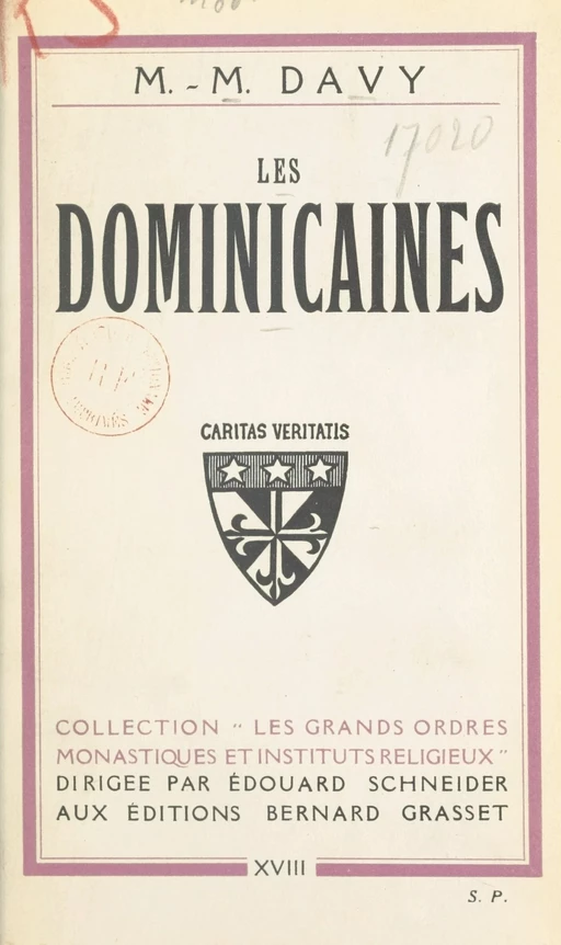 Les dominicaines - Marie-Madeleine Davy - Grasset (réédition numérique FeniXX)