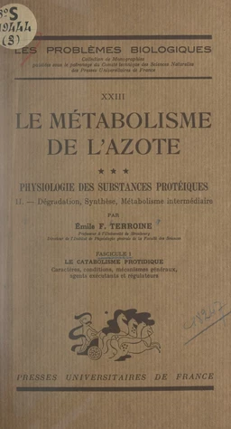 Le métabolisme de l'azote (3)