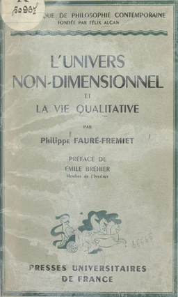 L'univers non-dimensionnel et la vie qualitative