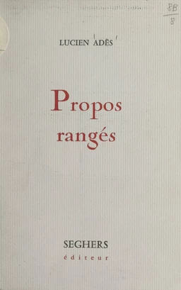 Propos rangés