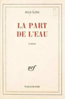 La part de l'eau