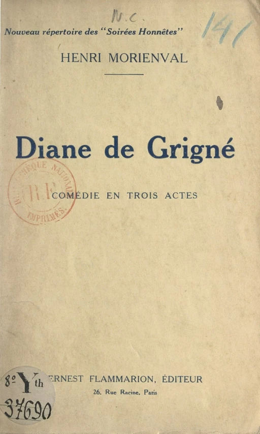 Diane de Grigné - Henri Morienval - Flammarion (réédition numérique FeniXX)