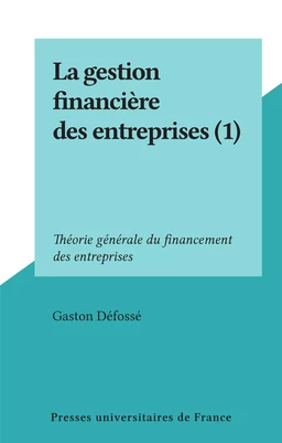 La gestion financière des entreprises (1)