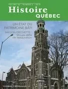 Histoire Québec. Vol. 25 No. 2,  2019