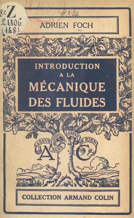 Introduction à la mécanique des fluides - Adrien Foch - Armand Colin (réédition numérique FeniXX)