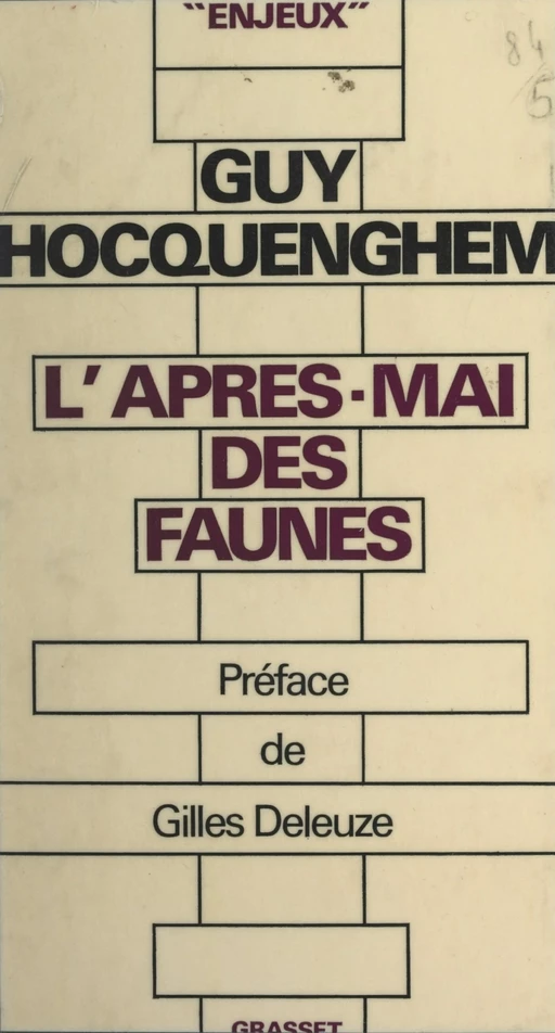 L'après-mai des faunes - Guy Hocquenghem - Grasset (réédition numérique FeniXX)