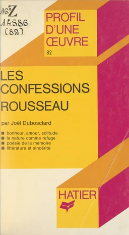 Les confessions, Rousseau