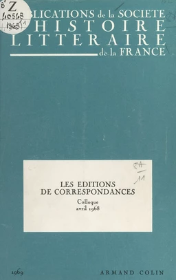 Les éditions de correspondances