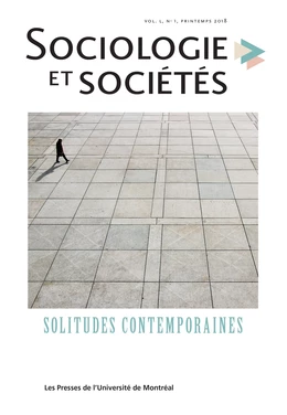 Sociologie et sociétés. Vol. 50 No. 1, Printemps 2018