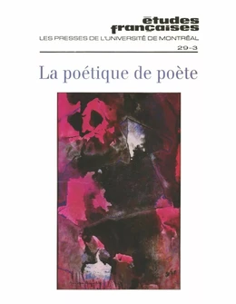 Études françaises. Volume 29, numéro 3, hiver 1993