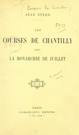 Les courses de Chantilly sous la monarchie de Juillet