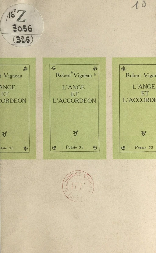 L'ange et l'accordéon - Robert Vigneau - (Seghers) réédition numérique FeniXX