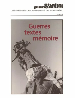 Études françaises. Volume 34, numéro 1, printemps 1998