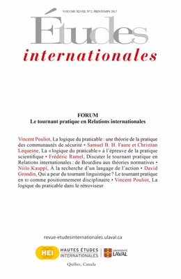 Études internationales. Volume 48 numéro 2, printemps 2017
