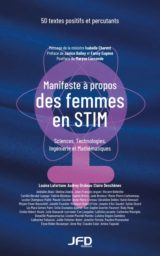 Manifeste à propos des femmes en STIM - Louise Lafortune, Audrey Groleau, Claire Deschênes - Éditions JFD Inc