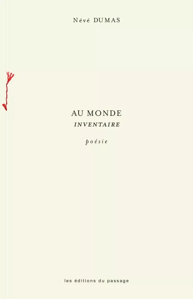 Au monde - névé dumas - Du Passage