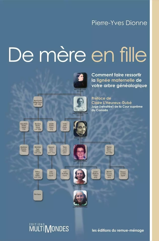 De mère en fille: comment faire ressortir la lignée maternelle de votre arbre généalogique - Pierre-Yves Dionne - Éditions MultiMondes