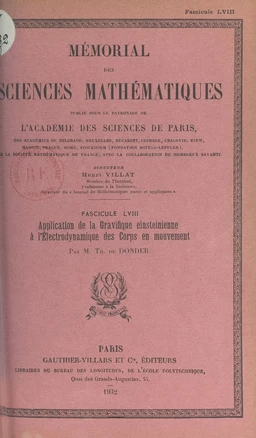 Application de la gravifique einsteinienne à l'électrodynamique des corps en mouvement