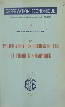 La tarification des chemins de fer et la théorie économique