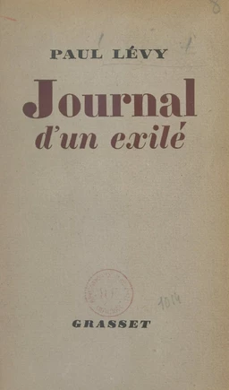 Journal d'un exilé