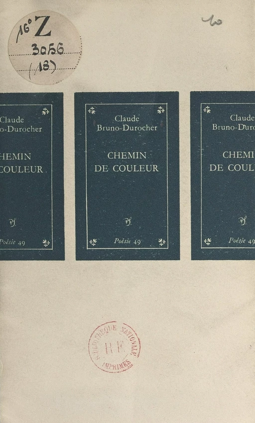 Chemin de couleur - Bruno Durocher - (Seghers) réédition numérique FeniXX