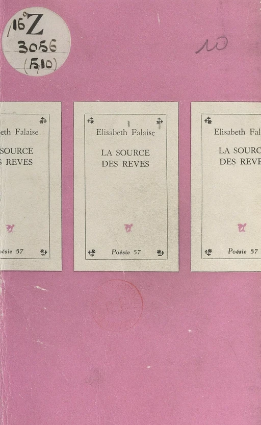 La source des rêves - Élisabeth Falaise - (Seghers) réédition numérique FeniXX