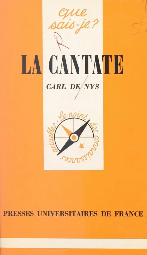 La cantate - Carl de Nys - (Presses universitaires de France) réédition numérique FeniXX