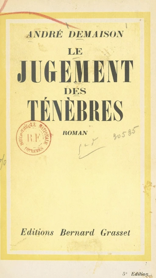 Le jugement des ténèbres - André Demaison - (Grasset) réédition numérique FeniXX