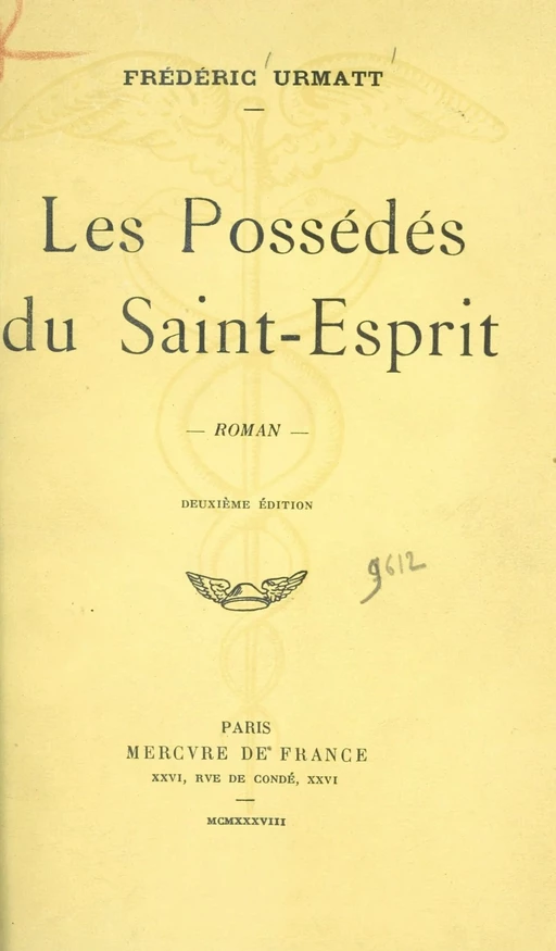 Les possédés du Saint-Esprit - Frédéric Hoffet - (Mercure de France) réédition numérique FeniXX