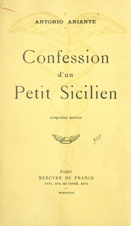 Confession d'un petit Sicilien