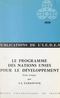 Le programme des Nations Unies pour le développement