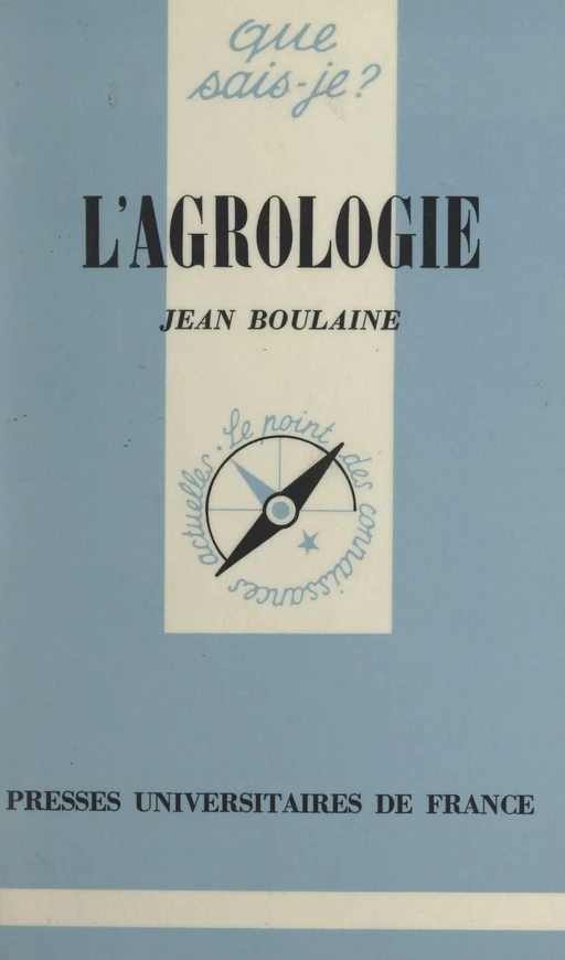 L'agrologie - Jean Boulaine - (Presses universitaires de France) réédition numérique FeniXX