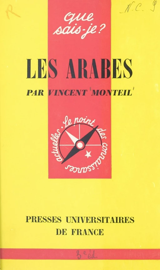 Les Arabes - Vincent Monteil - (Presses universitaires de France) réédition numérique FeniXX