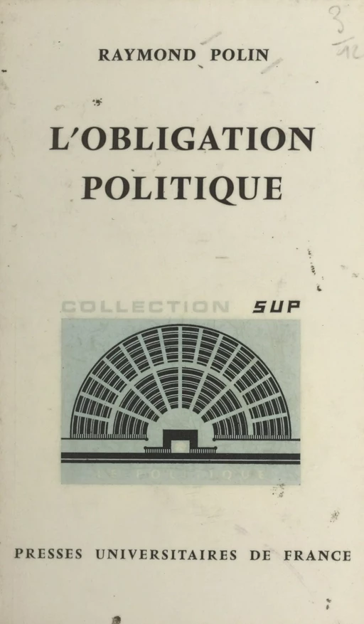 L'obligation politique - Raymond Polin - (Presses universitaires de France) réédition numérique FeniXX