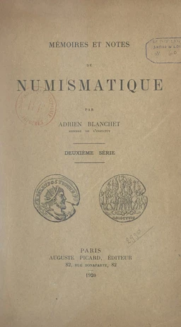 Mémoires et notes de numismatique