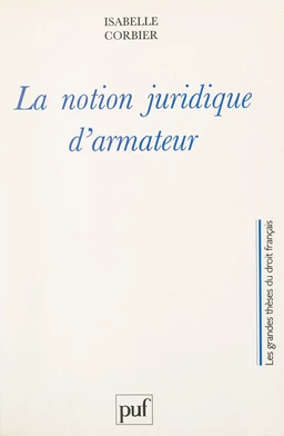 La notion juridique d'armateur