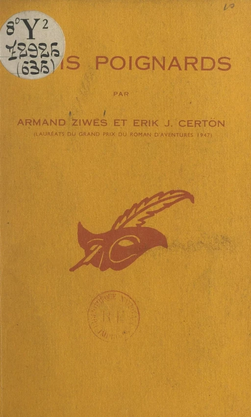 Trois poignards - Erik-J. Certön, Armand Ziwès - (Éditions Du Masque) réédition numérique FeniXX