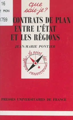 Les contrats de plan entre l'État et les régions