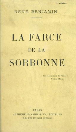 La farce de la Sorbonne