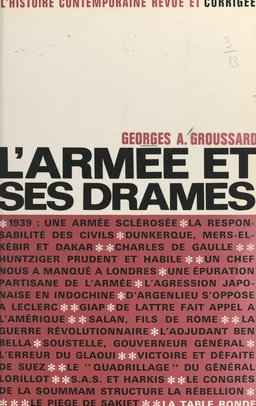 L'armée et ses drames