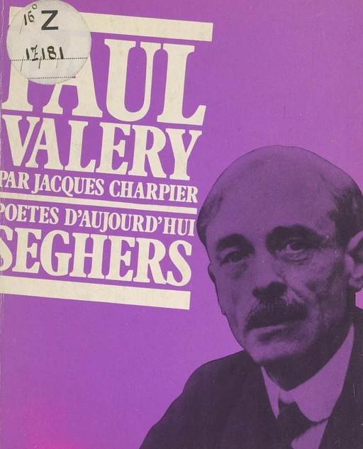 Paul Valéry - Jacques Charpier - (Seghers) réédition numérique FeniXX